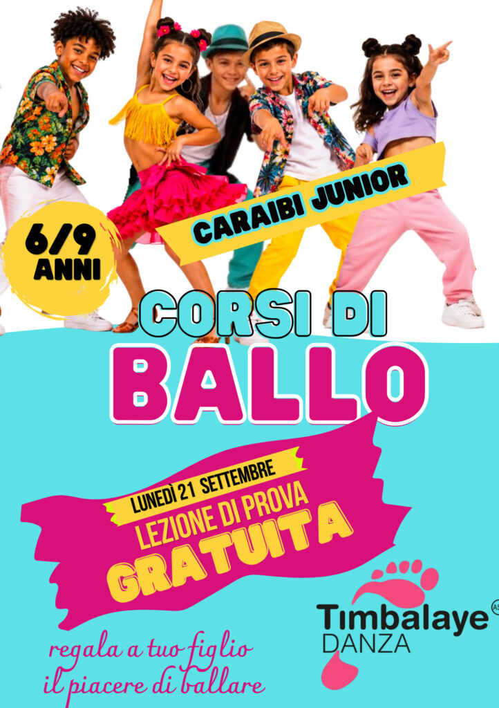 Corsi di ballo Caraibici Junior Timbalaye Danza
